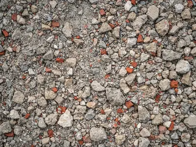 Recycling-Material 0/45 – Nahaufnahme der Körnung